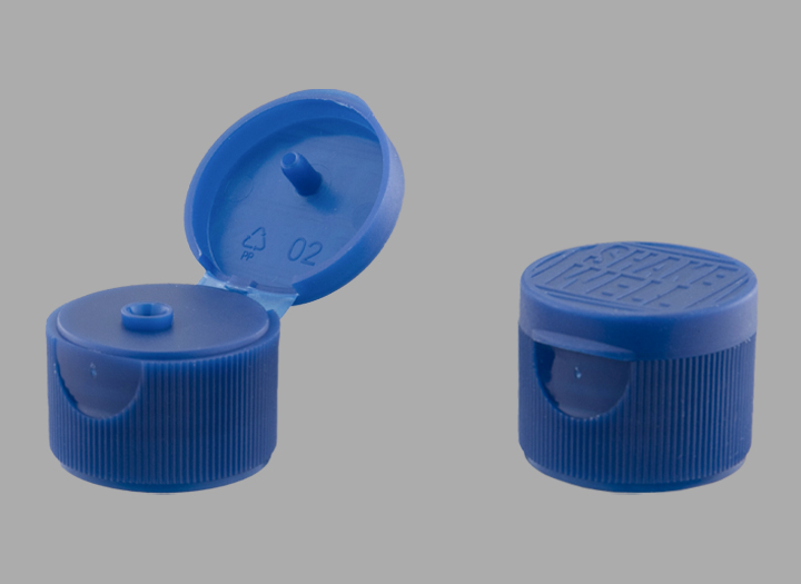 KR-5016 Factory price smooth ribbed flip-top bottle blue cap flip top cap 