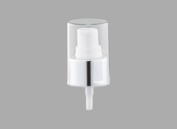 KR-3103 Cosmetic Pump Dispenser 24/400 White Gold Aluminum Plastic Pump