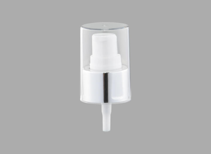 KR-3103 Cosmetic Pump Dispenser 24/400 White Gold Aluminum Plastic Pump